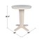 International Concepts 30 in. Solid Wood Round Top Pedestal Dining Table - 35.9 in. High, Unfinished K-30RT-23B-36 - alternate 4